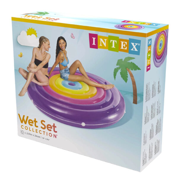 Intex Rainbow Fiesta Island Pool Float 201 x 196 x 109cm