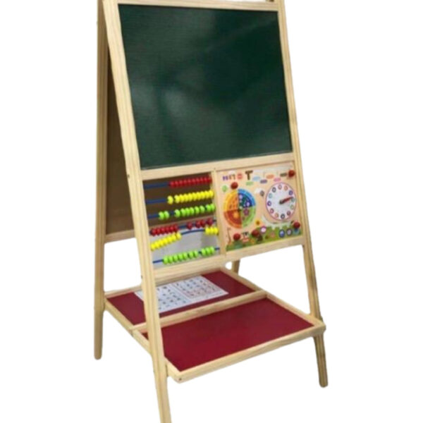 Wooden Double-Sided Easel with Abacus – 73.5cm