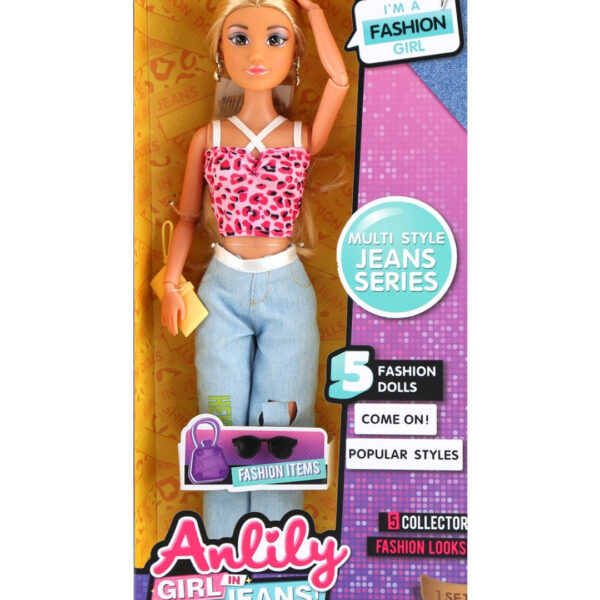 Anlily Multi Style Jeans Fashion Doll