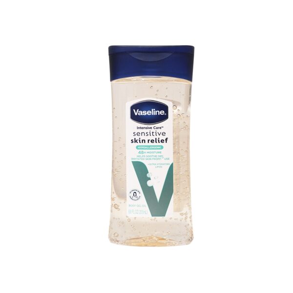 VASELINE INTENSIVE CARE BODY GEL OIL SENSITIVE SKIN RELIEF HYPOALLERGENIC 48 H MOISTURE