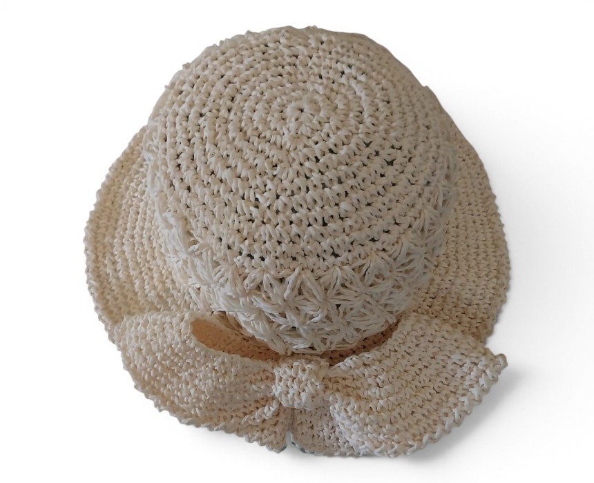 WhatsApp Image 2026-07-23 at 2.35.14 PM Off-white Raffia Bow Hat - Image 1