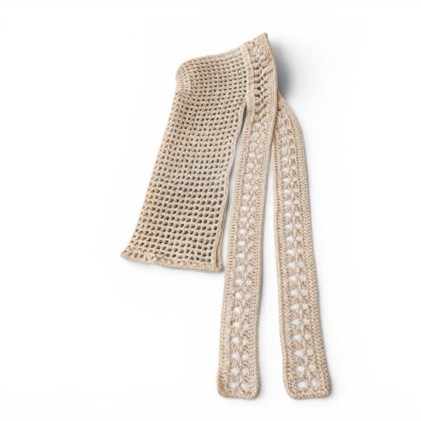 White Women's Crochet Desert Bandana