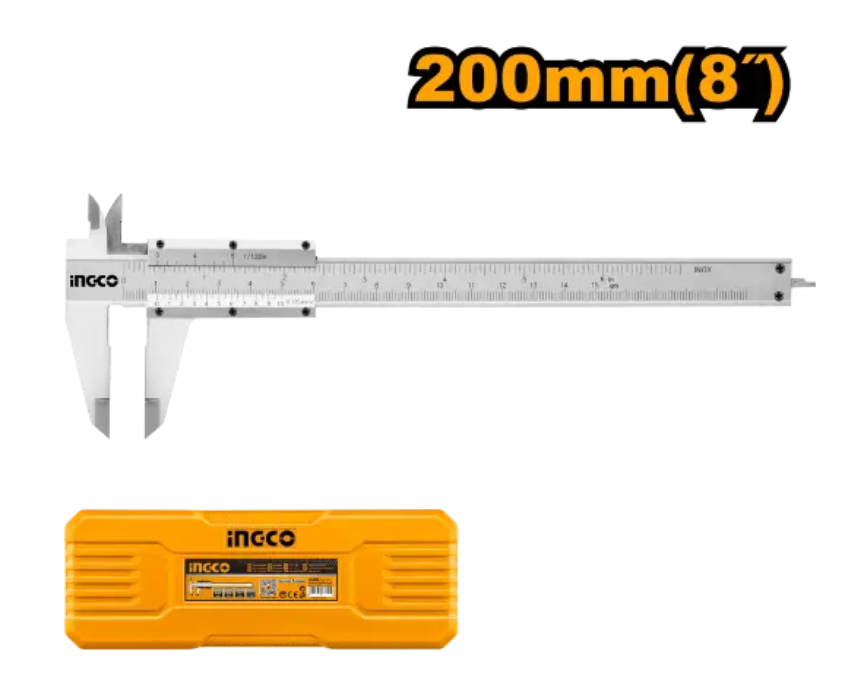White Background Design (13) Vernier Caliper Measuring Tool INGCO - Image 1