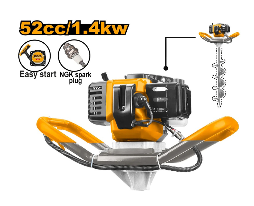 White Background Design (18) Gas Powered Earth Auger INGCO - Image 1