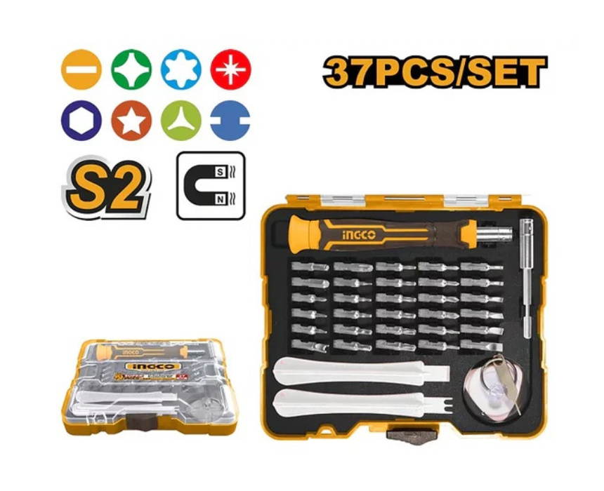 White Background Design (27) Precision Screwdriver Set INGCO - Image 1