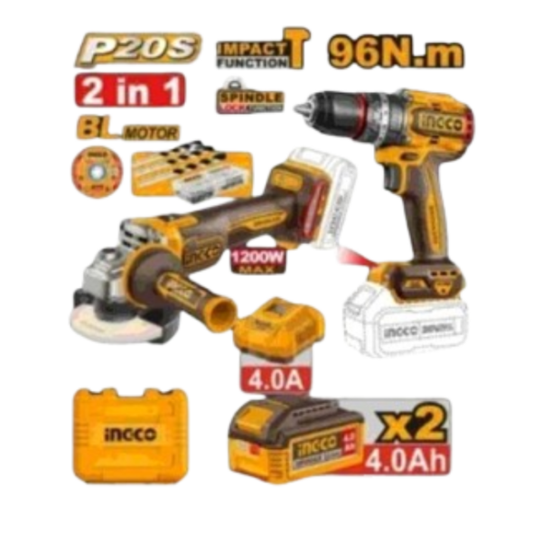 Cordless Drill Grinder Kit INGCO