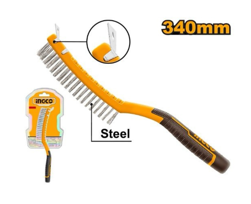 White Background Design (30) Steel Wire Brush INGCO - Image 1