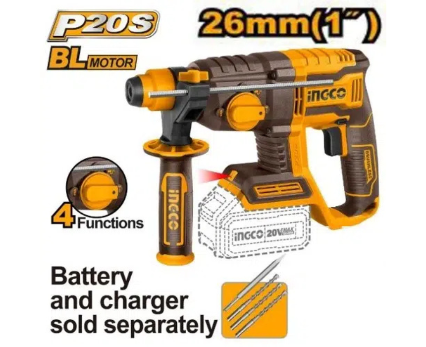 White Background Design (51) Cordless Rotary Hammer INGCO - Image 1