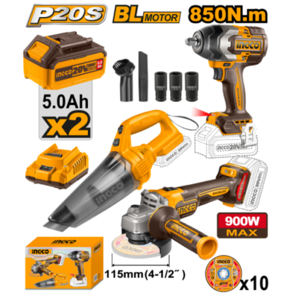 Cordless Tool Combo Kit INGCO