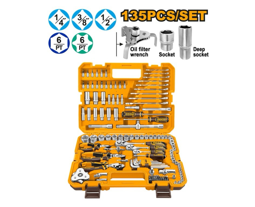 White Background Design (56) Combination Tool Set INGCO - Image 1