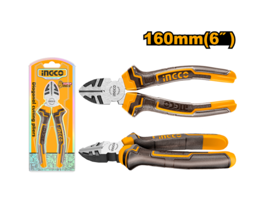 White Background Design (68) Diagonal Cutting Pliers Carbon Steel INGCO - Image 1
