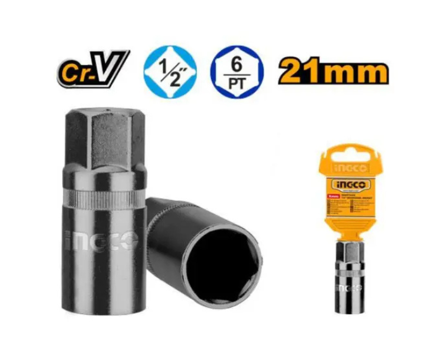 White Background Design (7) Spark Plug Socket INGCO - Image 1