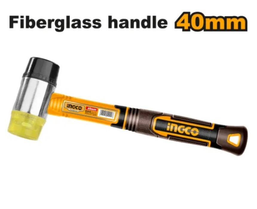 White Background Design (75) Rubber Plastic Hammer INGCO - Image 1