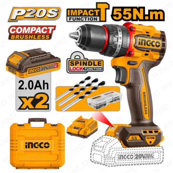 Cordless Drill Brushless INGCO