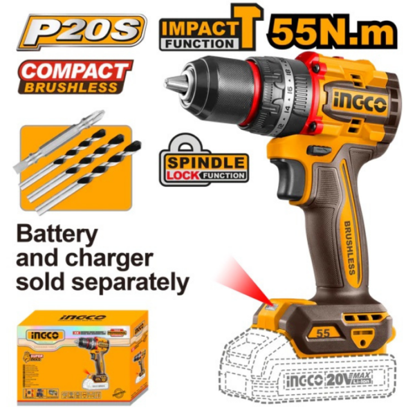 Cordless Drill Brushless INGCO