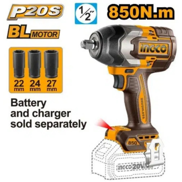 Cordless Impact Wrench Brushless INGCO