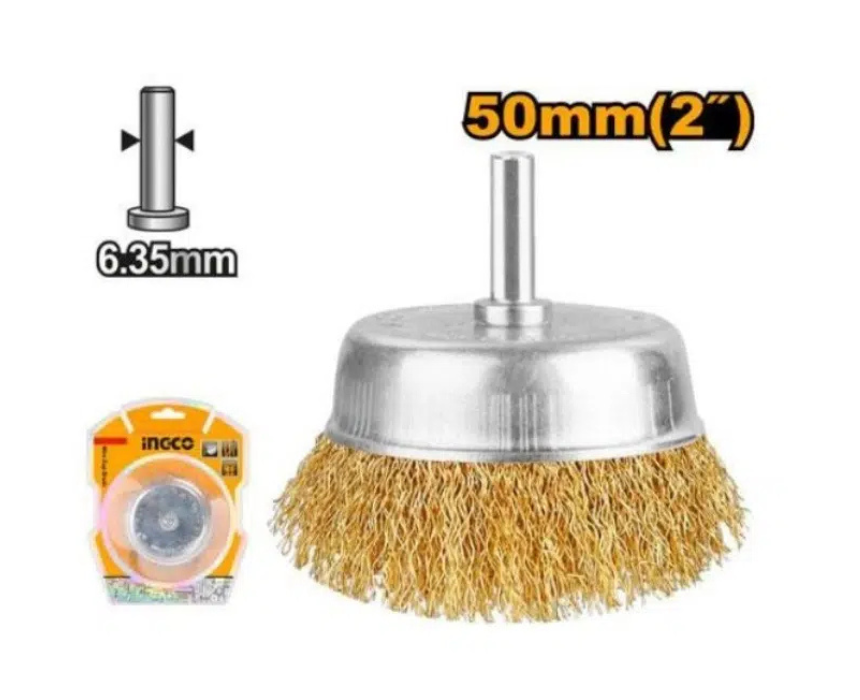 White Background Design (89) Wire Cup Brush INGCO - Image 1