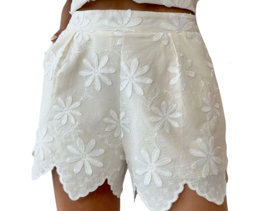 White-Boho-Floral-Short-1.jpg White Boho Floral Short - Image 1