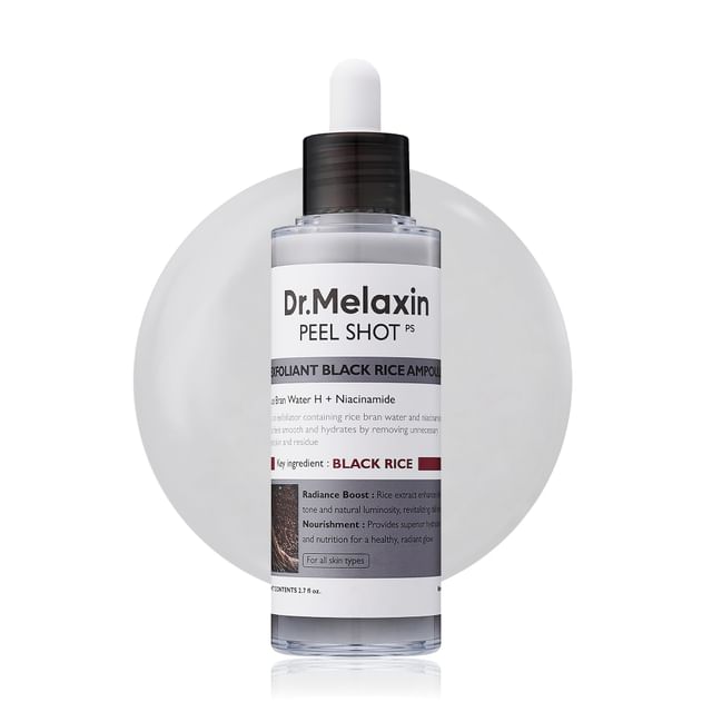 XXL_p0212878750 DR.MELAXIN PEEL SHOT EXFOLIATING BLACK RICE AMPOULE (FOR ALL SKIN TYPE)