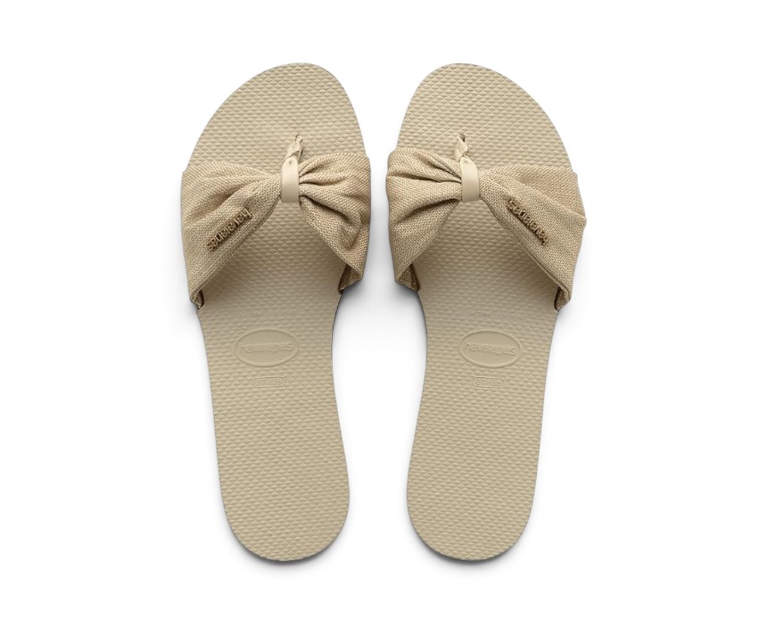 You-St-Tpz-1.jpg Rose Gold Flip Flops, Women - Image 1