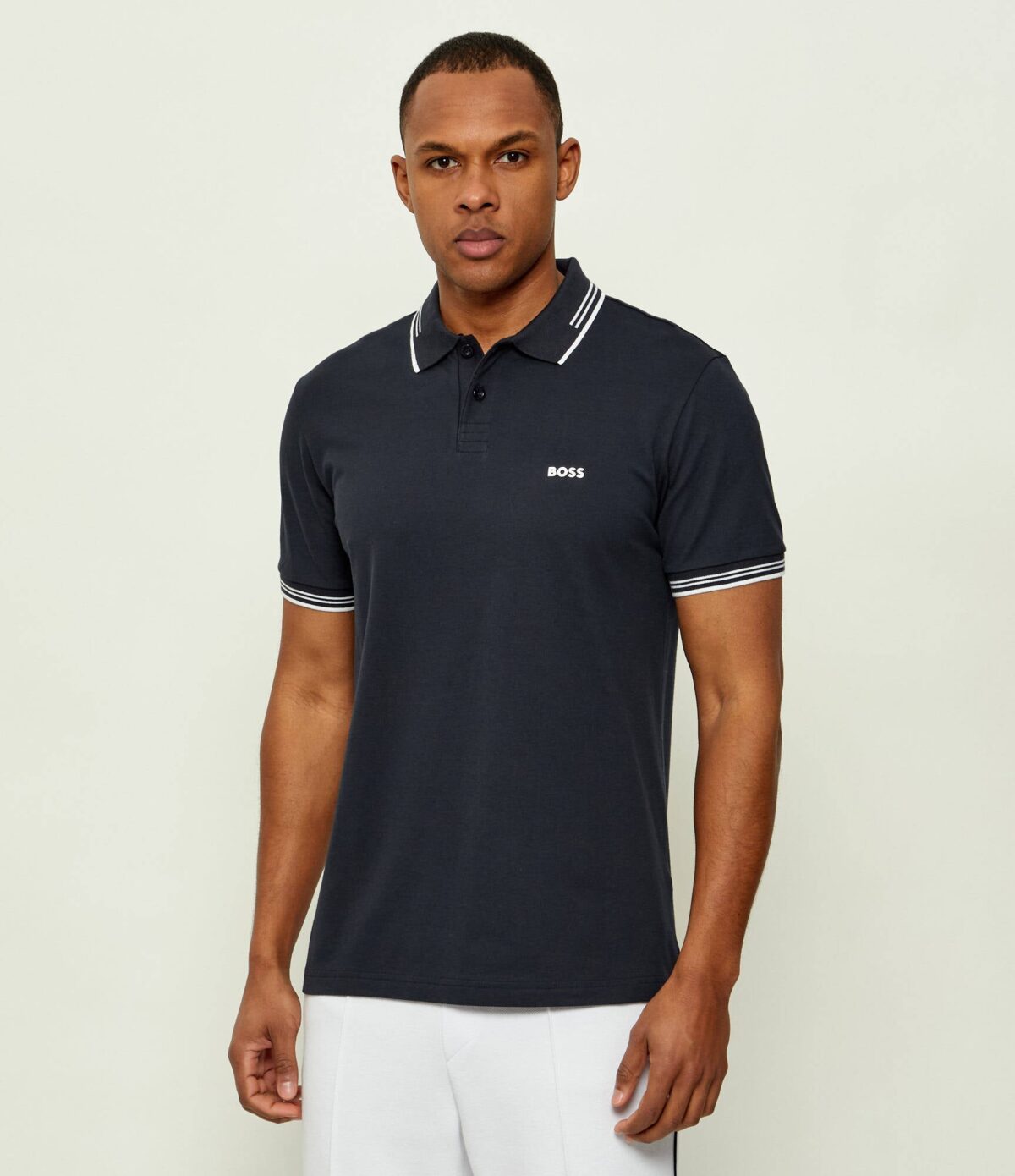 Boss - Navy Blue Slim-Fit Polo Shirt