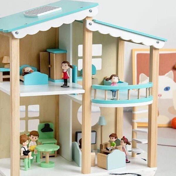 Wooden Dollhouse Furniture Set