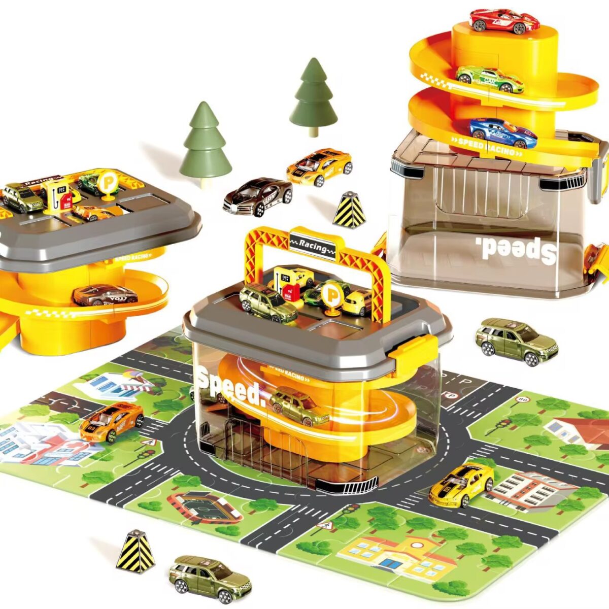Car Garage Track Playset - Image 