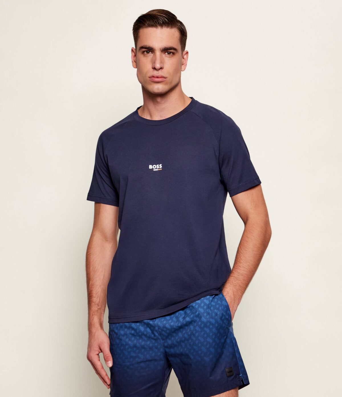 bw261m000071415000l-3 BOSS - Navy Blue T-shirt Slim Fit