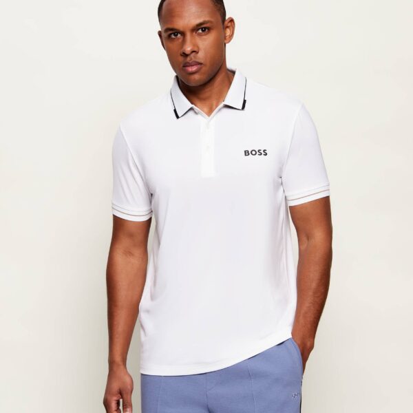 Boss - White Slim-Stretch Polo Paul Pro