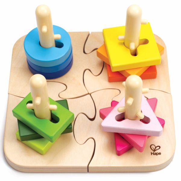 Wooden Peg Puzzle 16 Pieces