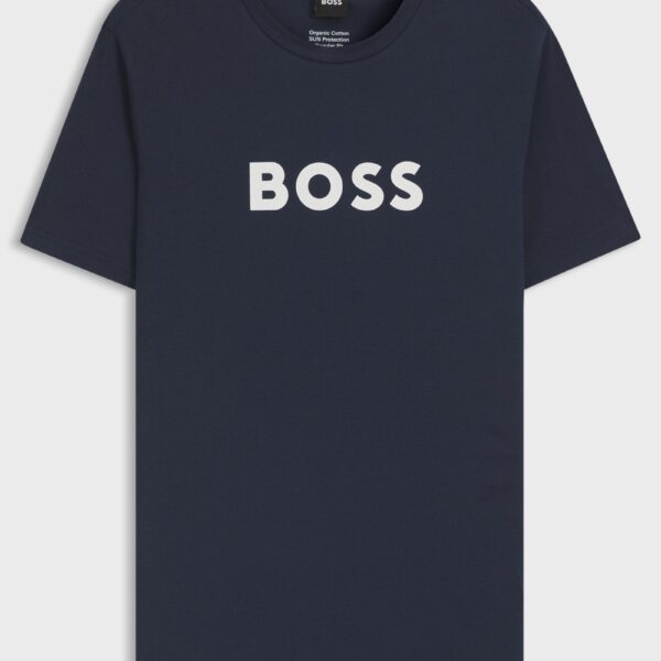 Boss - Navy Blue Cotton Jersey T-shirt