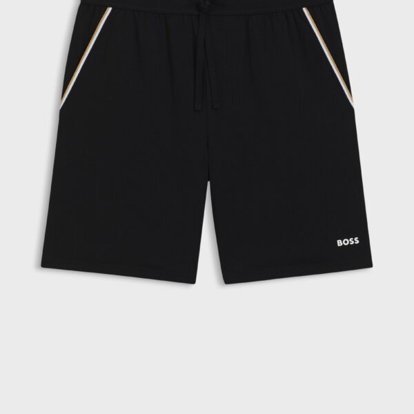Boss - Black Stretch Cotton Pyjama Shorts