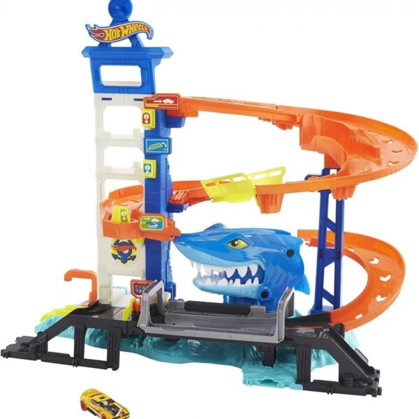 Shark Attack Parking Garage Playset