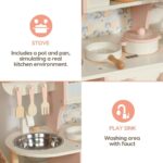 Wooden Kids Pretend Play Kitchen - Image 