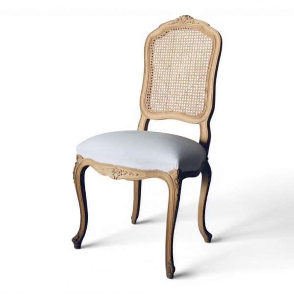 19th Century French Louis XV Style Hand-Carved Cane Chairs – Customizable