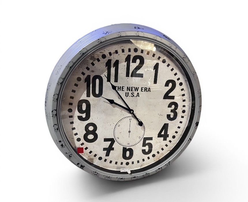 image - 2026-07-16T235902.637 (1) Industrial Grey Wall Clock – Vintage Look - Image 1
