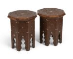 Vintage Handcrafted Damascus Style Side Tables | Set of 2 - Image 