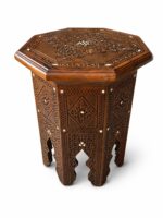 Vintage Handcrafted Damascus Style Side Tables | Set of 2 - Image 
