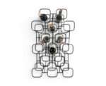 Mid-Century Modern 15-Bottle Geometric Wine Rack - Image 