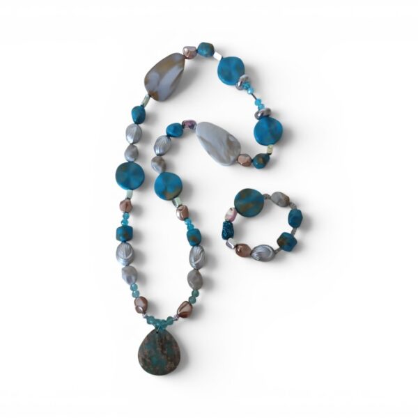 B.A.S. Women's Handmade Necklace Bracelet Set