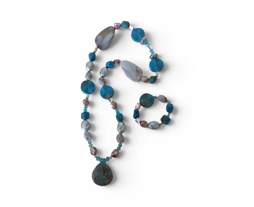 image - 2026-07-18T113701.268 B.A.S. Women's Handmade Necklace Bracelet Set - Image 1