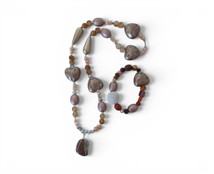 image - 2026-07-20T152032.931 Artizana B. S. Women's Handmade Necklace Bracelet Set - Image 1