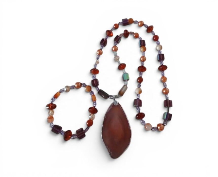 image - 2026-07-23T151217.059 Irr. P. S. Handmade Necklace Bracelet Set - Image 1