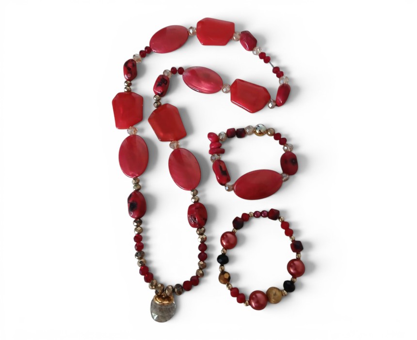 image - 2026-07-23T152330.465 R. ARTIZANA Handmade Necklace Bracelet Set - Image 1