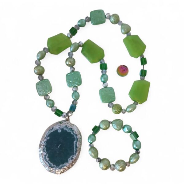 Green Crystal Jewelry Set