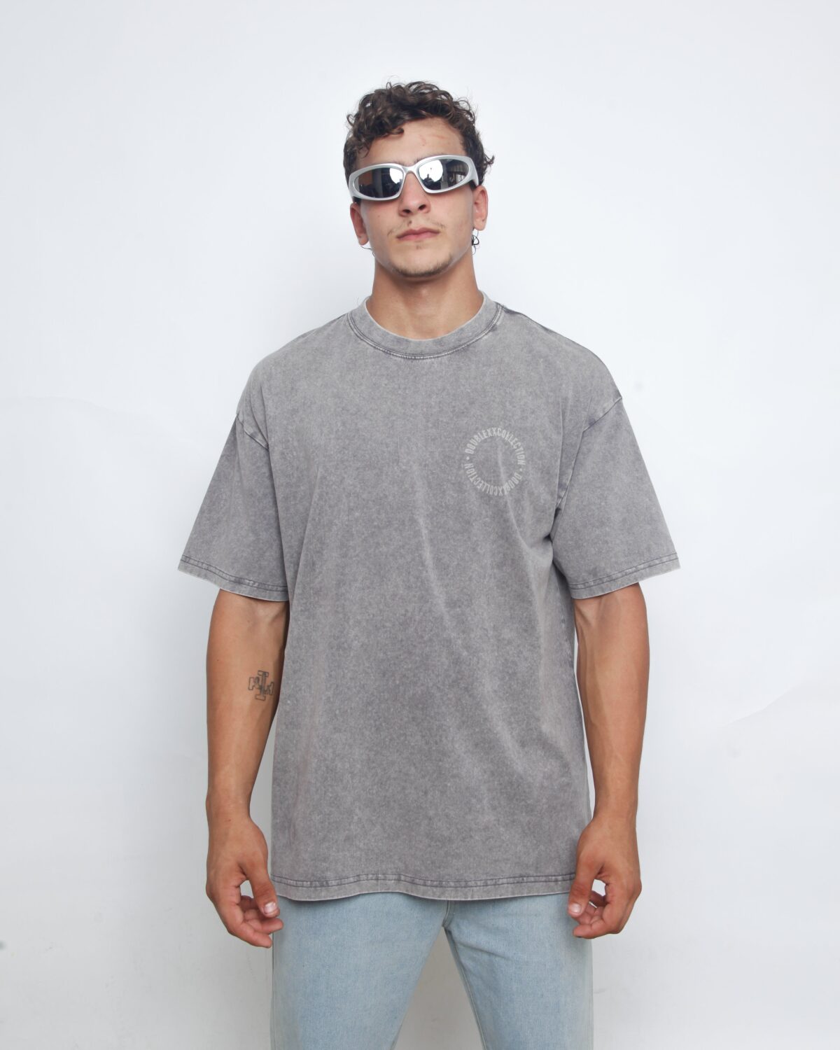 image00004-1 Acid Washed Unisex Tee - Bluish Gray