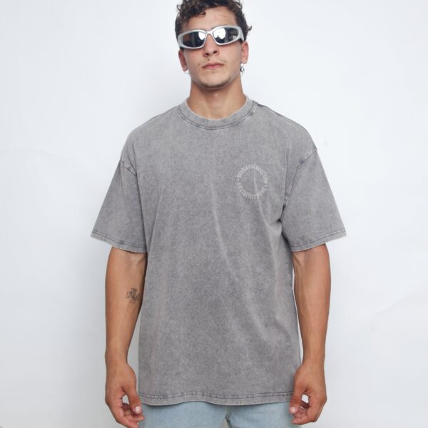 Acid Washed Unisex Tee - Bluish Gray