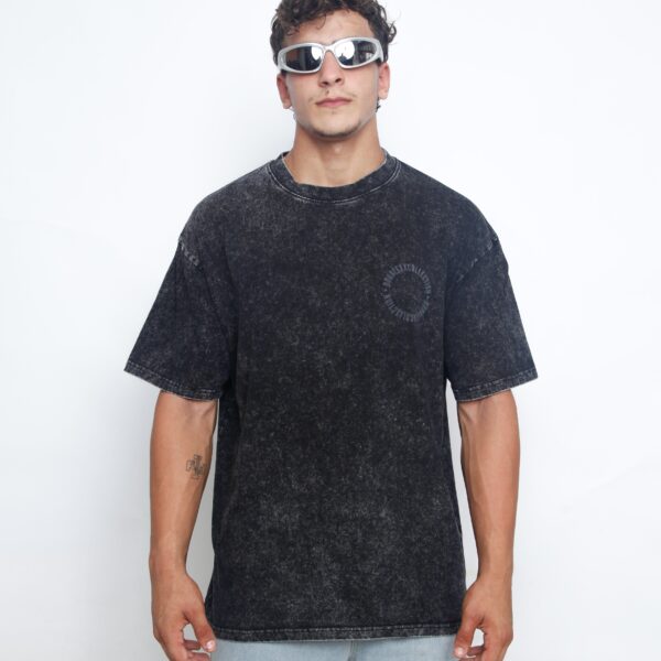 Acid Washed Unisex Tee - Black
