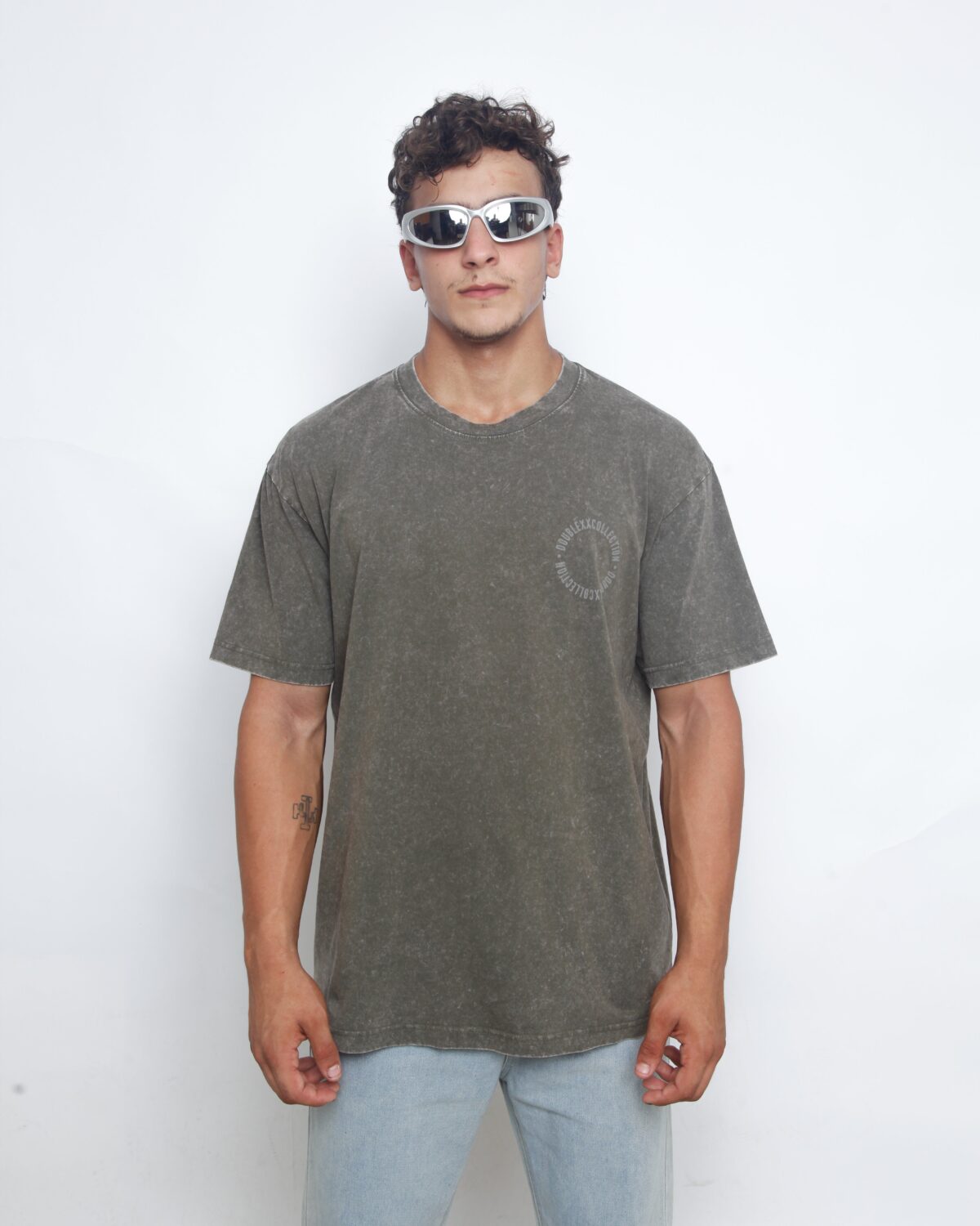 image00010-1 Acid Washed Unisex Tee - Olive Green