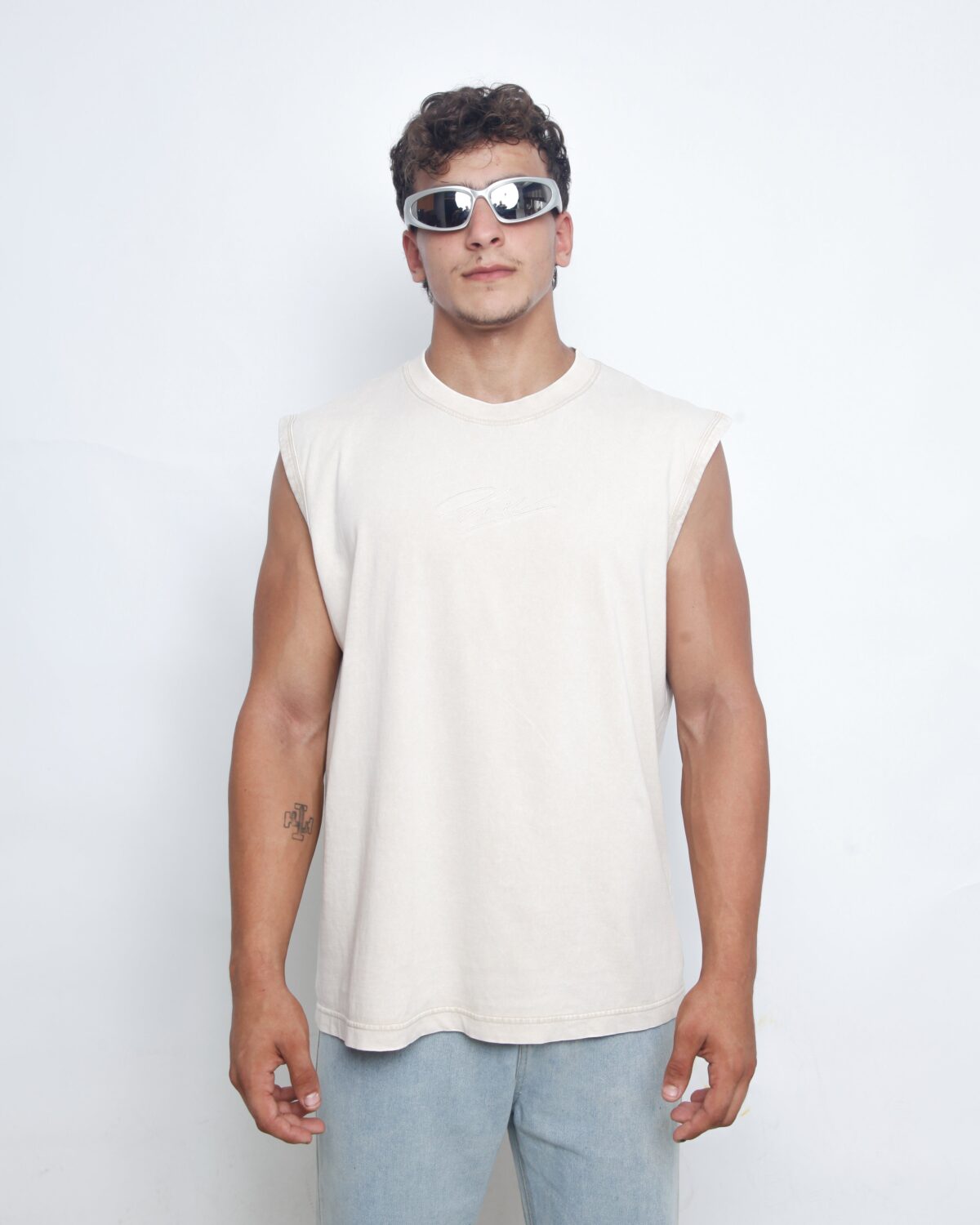 image00025 Acid Washed Tank Top - Off White